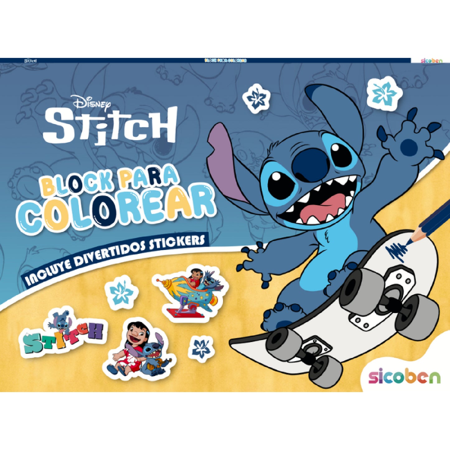 LIBRO COLOR T/BLOCK C/STICK. DIS. SURT.