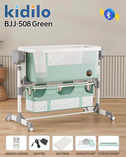 KIDILO GREEN ELECTRIC CO-SLEEPING CRIB 