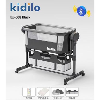 KIDILO BLACK ELECTRIC CO-SLEEPING CRIB 