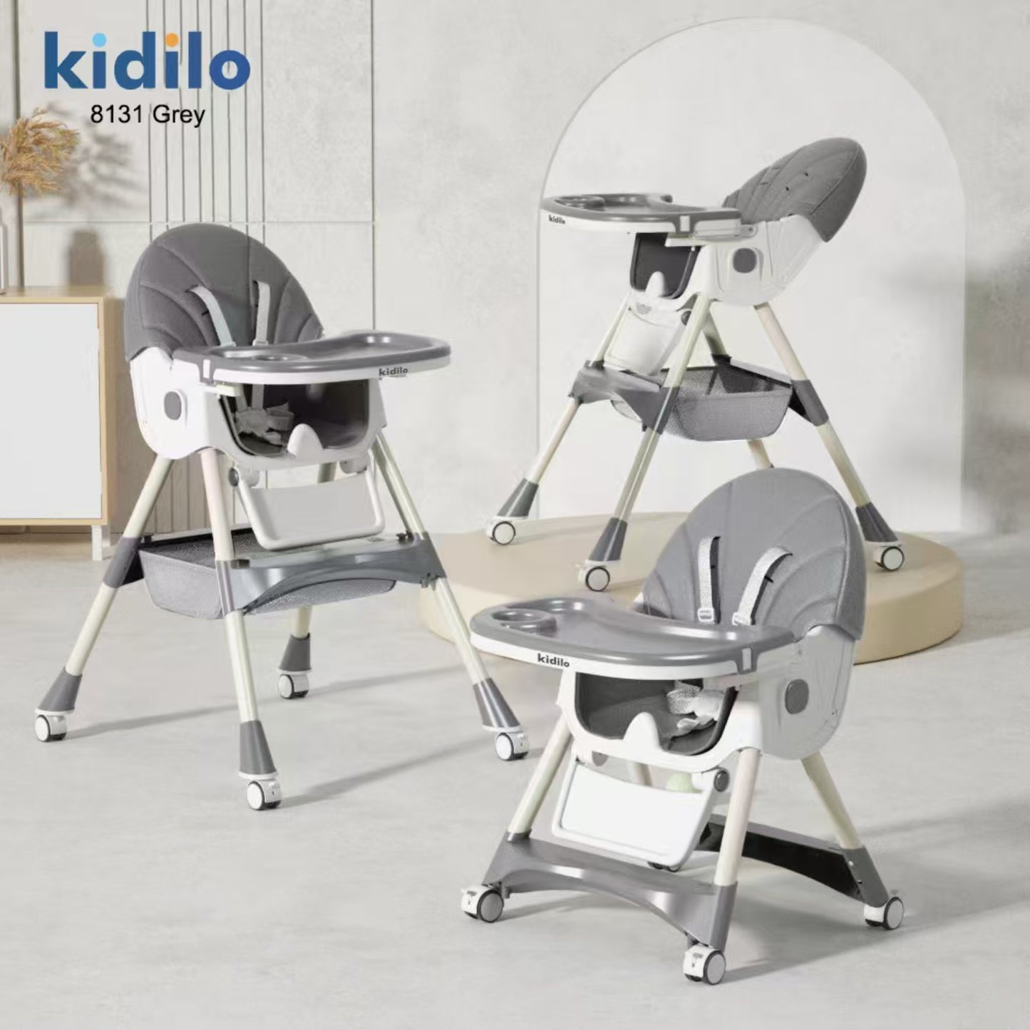 SILLA DCOMER AJUSTABLE GRIS KIDILO