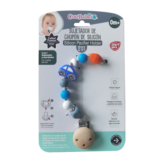 SUJETADOR DE CHUPOM SILICON NINO