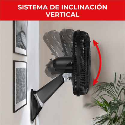 Ventilador de pared 18 pulgadas SAMURAI con sistema de inclinación vertical ajustable en pared