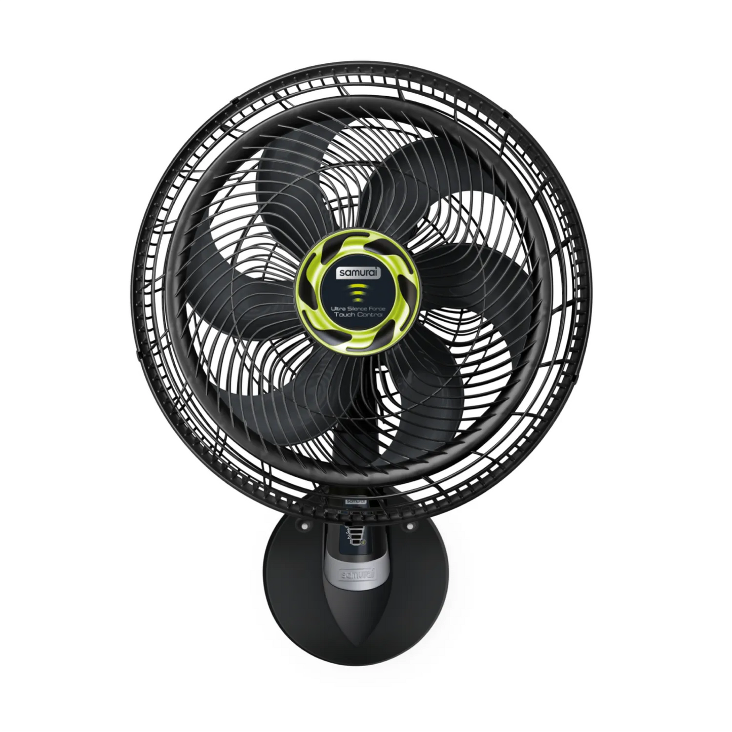Ventilador de pared 18 pulgadas SAMURAI negro con aspas grandes y diseño seguro para refrigeración eficiente