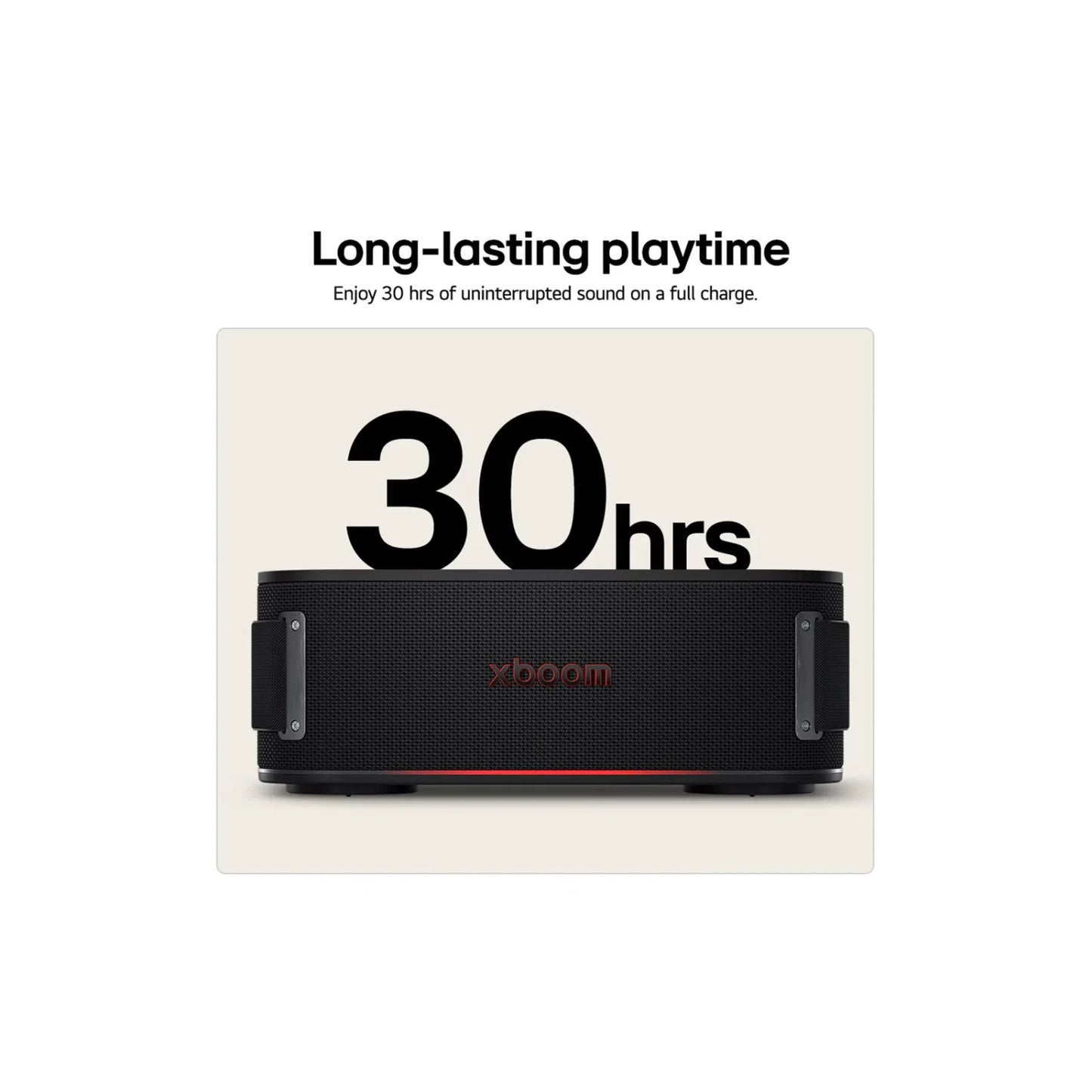 LG xboom Bounce  Sonido IA y Resistencia Militar 30H de Música