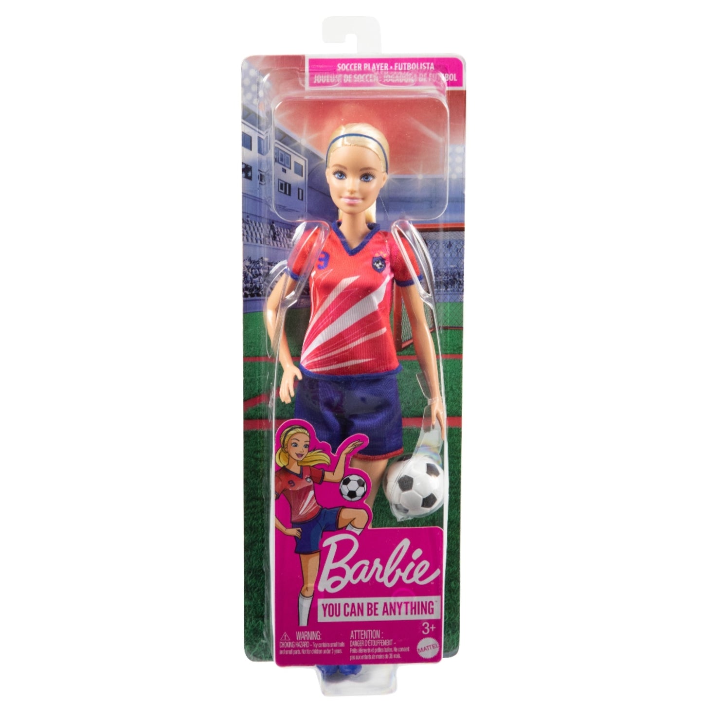 BARBIE FUTBOLISTA PLAYERA ROSA