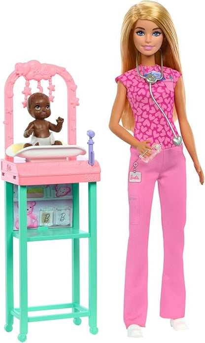 BARBIE SET PROFESIONES C/MUNECA Y NINA