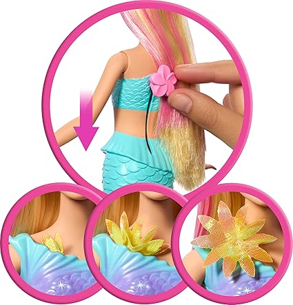 BARBIE MERMAID FLOWERS MAGIC BLONDE