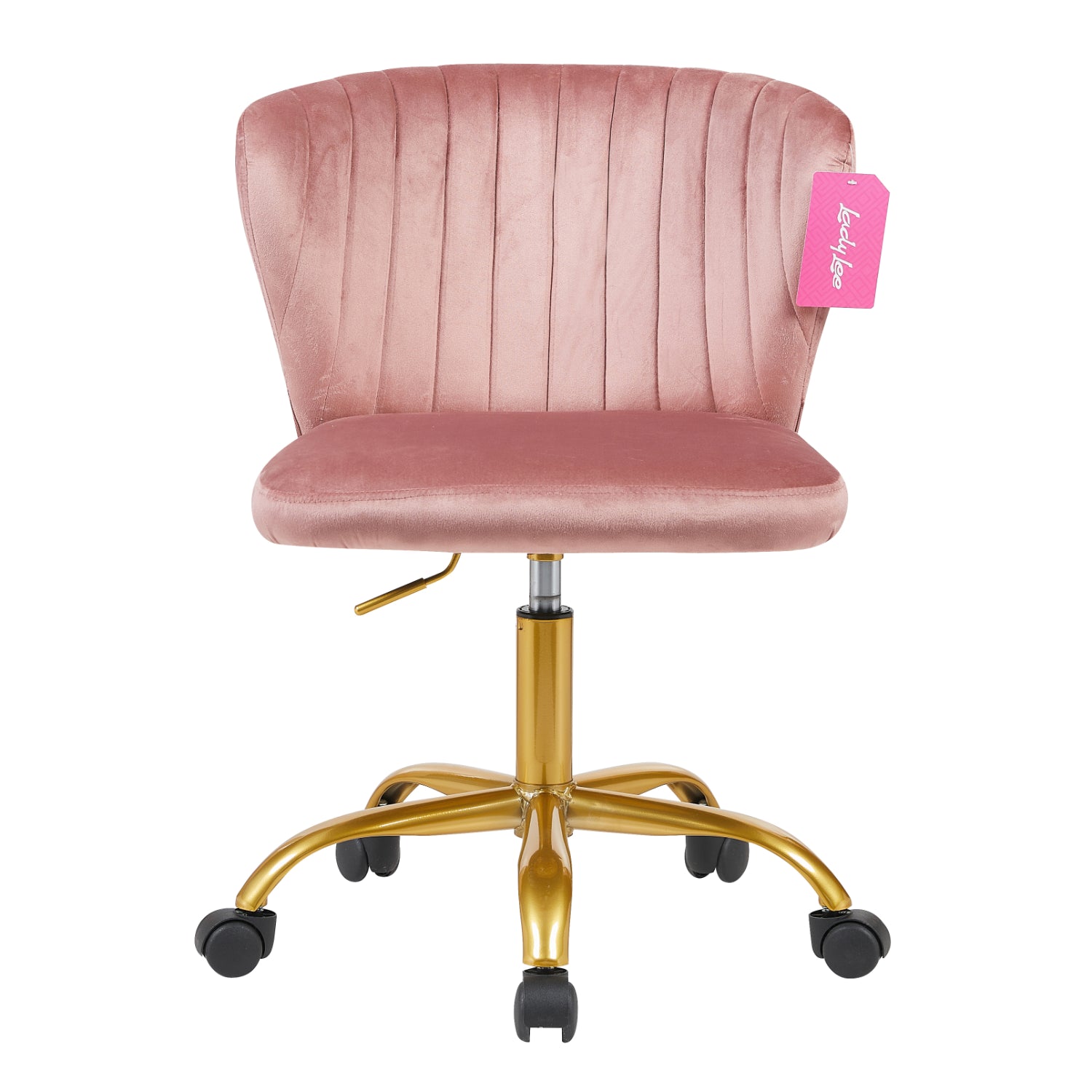 Silla de Oficina Ergonómica sin Brazos Color Rosa 25TWO-04
