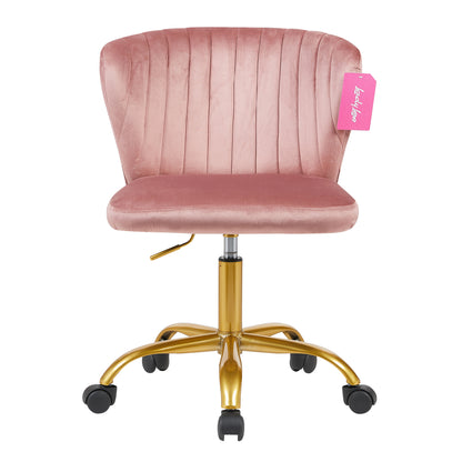Silla de Oficina Ergonómica sin Brazos Color Rosa 25TWO-04