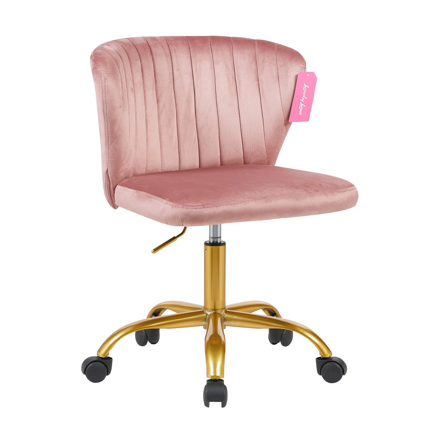 Silla de Oficina Ergonómica sin Brazos Color Rosa 25TWO-04