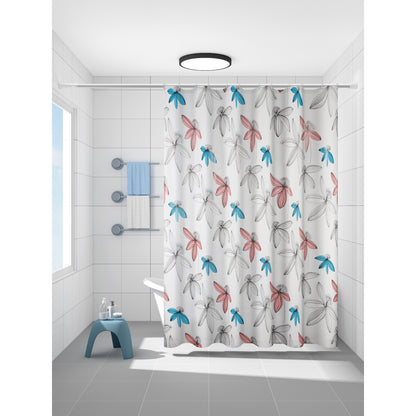 Cortina para Baño Modernhouse 100% PEVA Floral Rosa – 178 x 183 cm