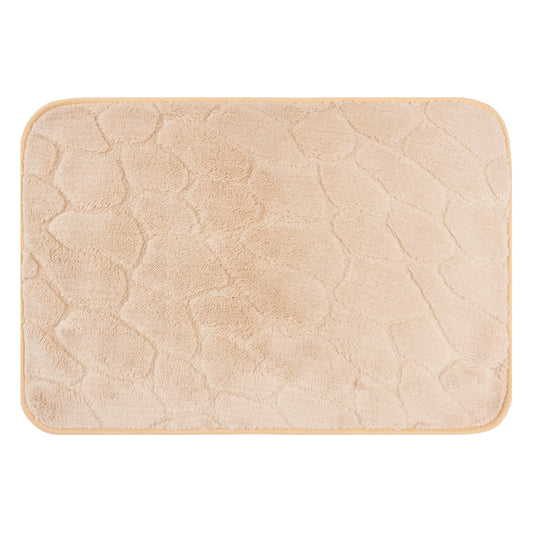 Set de Baño Modernhouse: Cortina 100% PEVA + Alfombra Camel – 2 Pzs