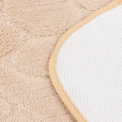 Set de Baño Modernhouse: Cortina 100% PEVA + Alfombra Camel – 2 Pzs