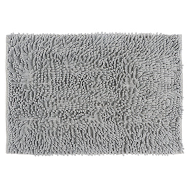 Set de Baño Modernhouse: Cortina 100% PEVA + Alfombra de Chenille Gris – 2 Pzs