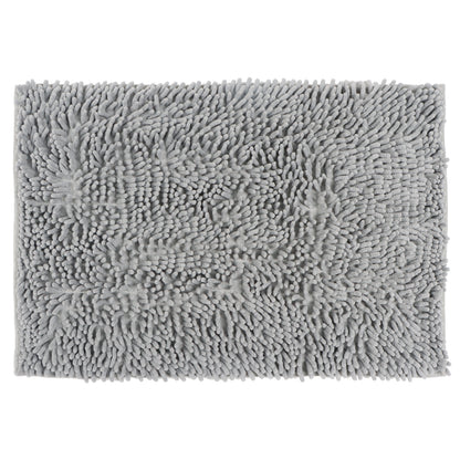 Set de Baño Modernhouse: Cortina 100% PEVA + Alfombra de Chenille Gris – 2 Pzs