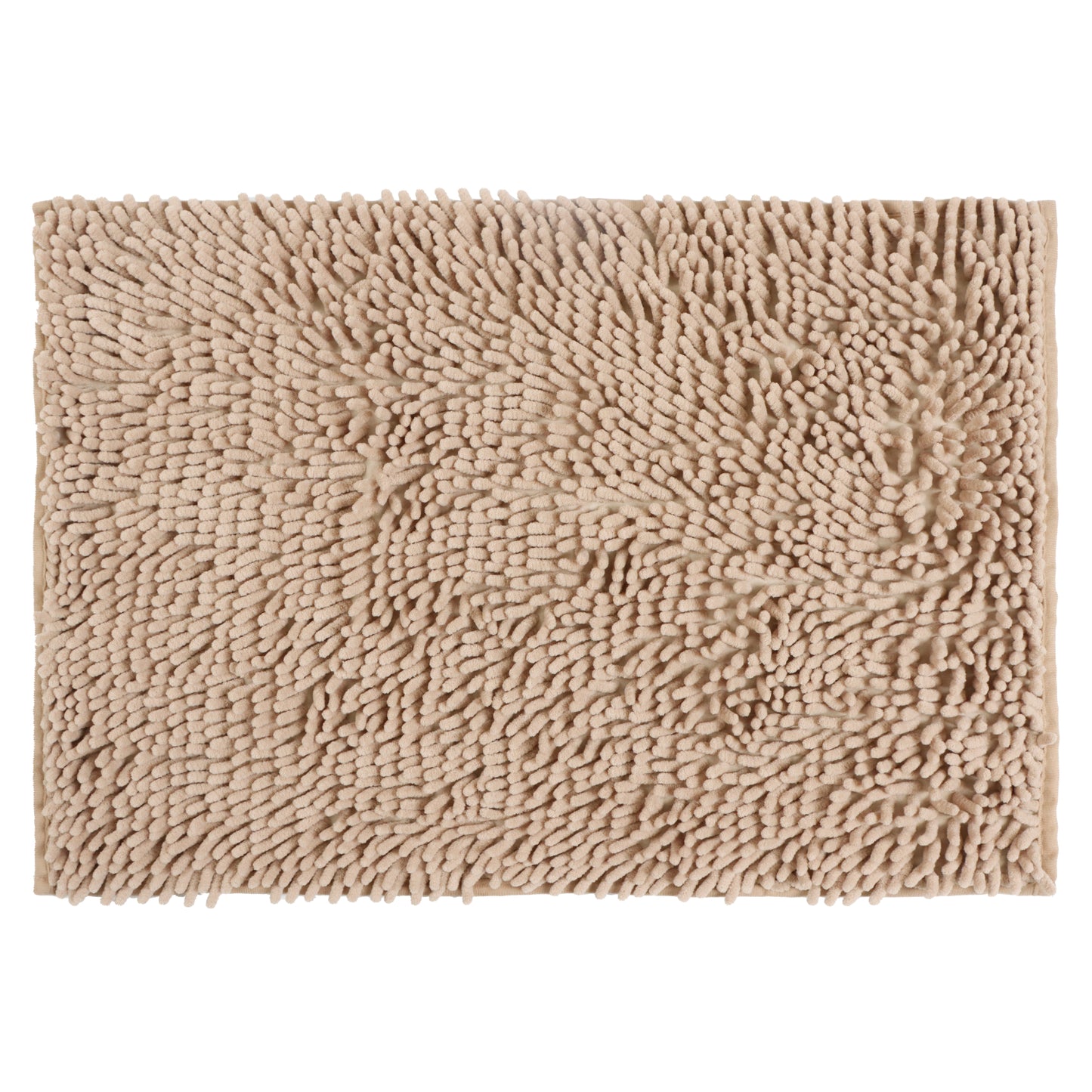 Set de Baño Modernhouse: Cortina 100% PEVA Abstracción Beige + Alfombra de Microfibra Camel – 2 Pzs