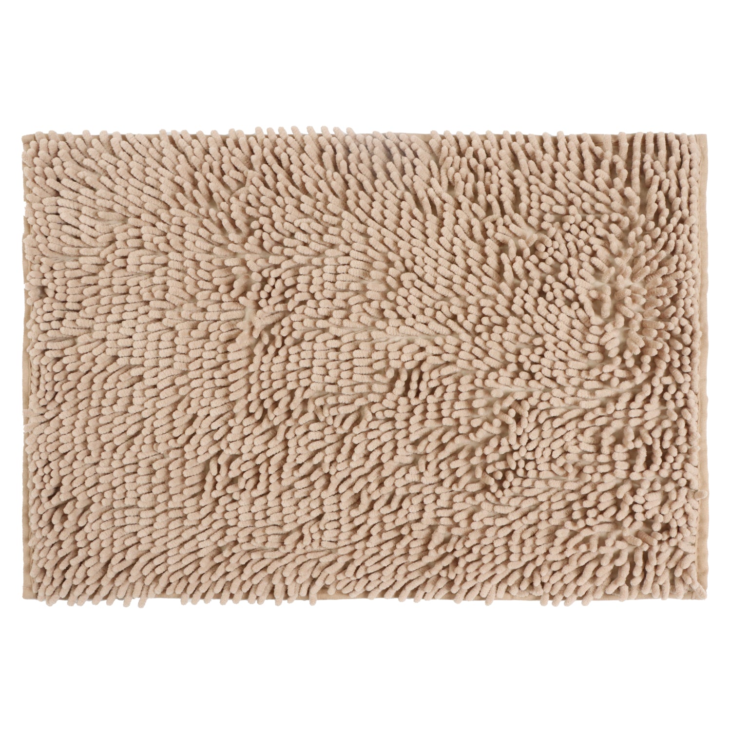 Set de Baño Modernhouse: Cortina 100% PEVA Abstracción Beige + Alfombra de Microfibra Camel – 2 Pzs