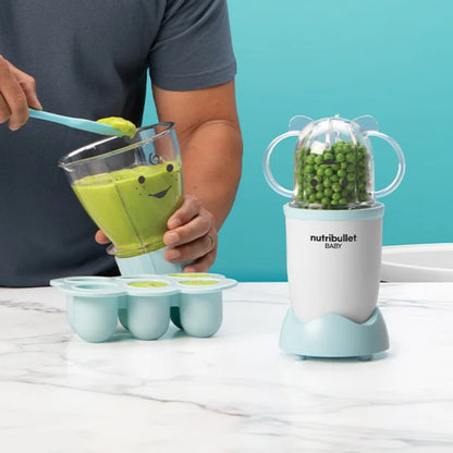 Licuadora BabyBullet NBY-1848 12 Piezas 200W Blanca para Comida Casera de Bebé