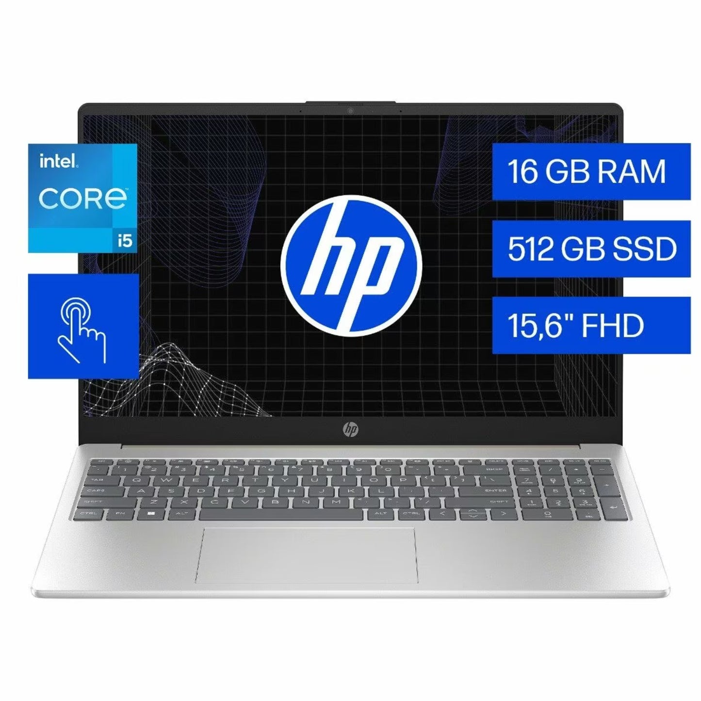 Laptop HP 15-fd0153la Intel Core i5 13ª Gen, 16GB RAM, 512GB SSD, Windows 11, Gráficos Iris X