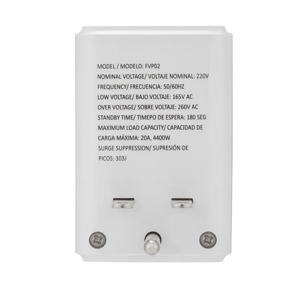Protector de Voltaje Frigidaire FVP02 20 AMP 220V con Retardo Automático y Protección contra Sobretensiones