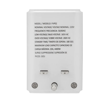 Protector de Voltaje Frigidaire FVP02 20 AMP 220V con Retardo Automático y Protección contra Sobretensiones