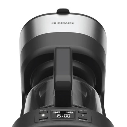 Cafetera Frigidaire FCM25 1.2L con Jarra de Vidrio, Timer y Display Digital