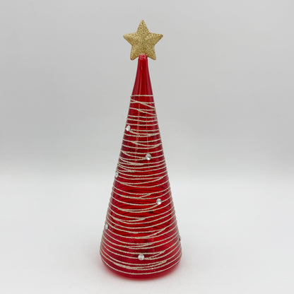 NAV ADORNO LED VIDRIO ARBOL RED