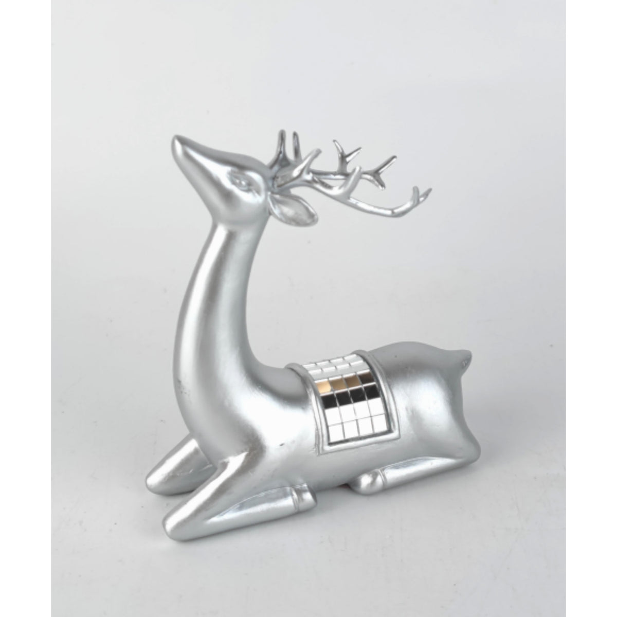 NAV ADORNO VENADO PLATA 13CM