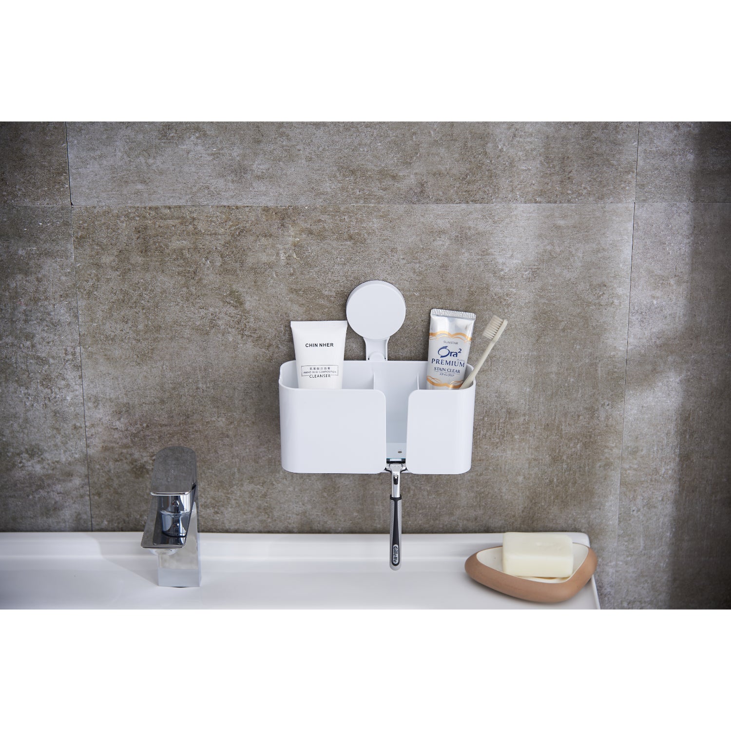 Organizador para Baño de 22x19 cm | Color Blanco