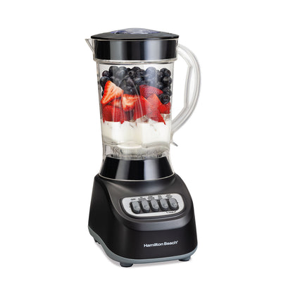 Licuadora Hamilton Beach 50180 Smoothie 12 Funciones 650W Negra con Jarra BPA-Free