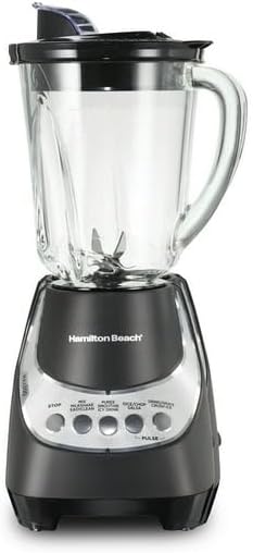 Licuadora Hamilton Beach 53530 Wave Action Quiet 12 Funciones Negra con Jarra de Vidrio 48 oz