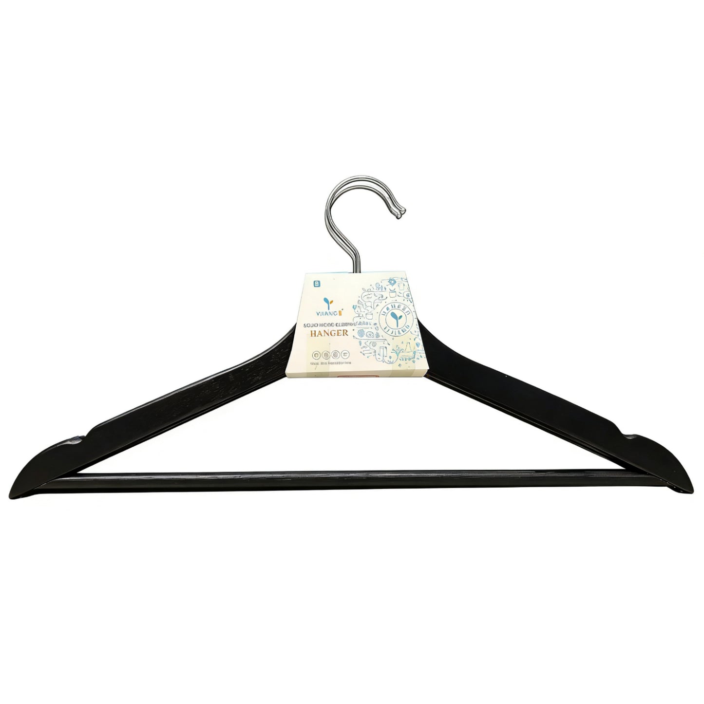 Set de Ganchos de Madera para Clóset - 3 Piezas Color Negro