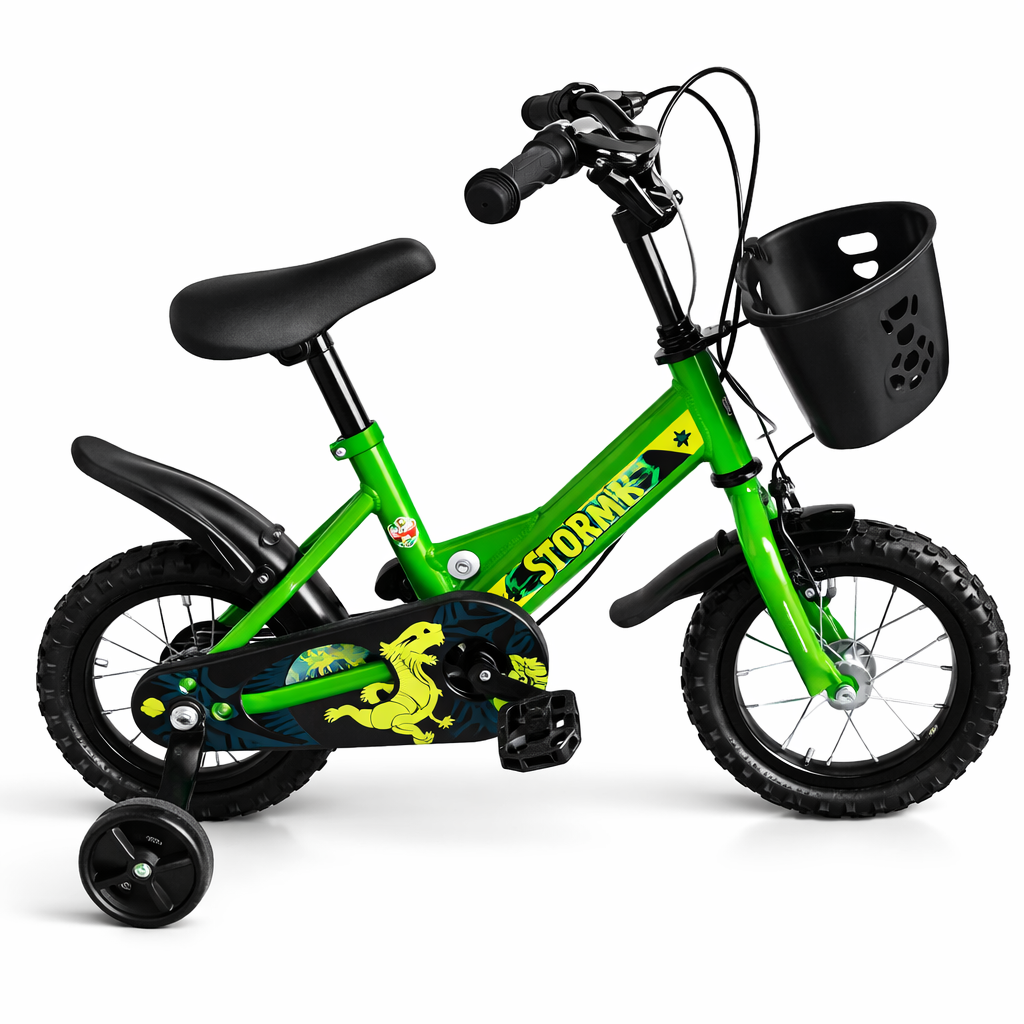 Bicicleta Infantil Aro 12 con Canasta Verde SDL-51V