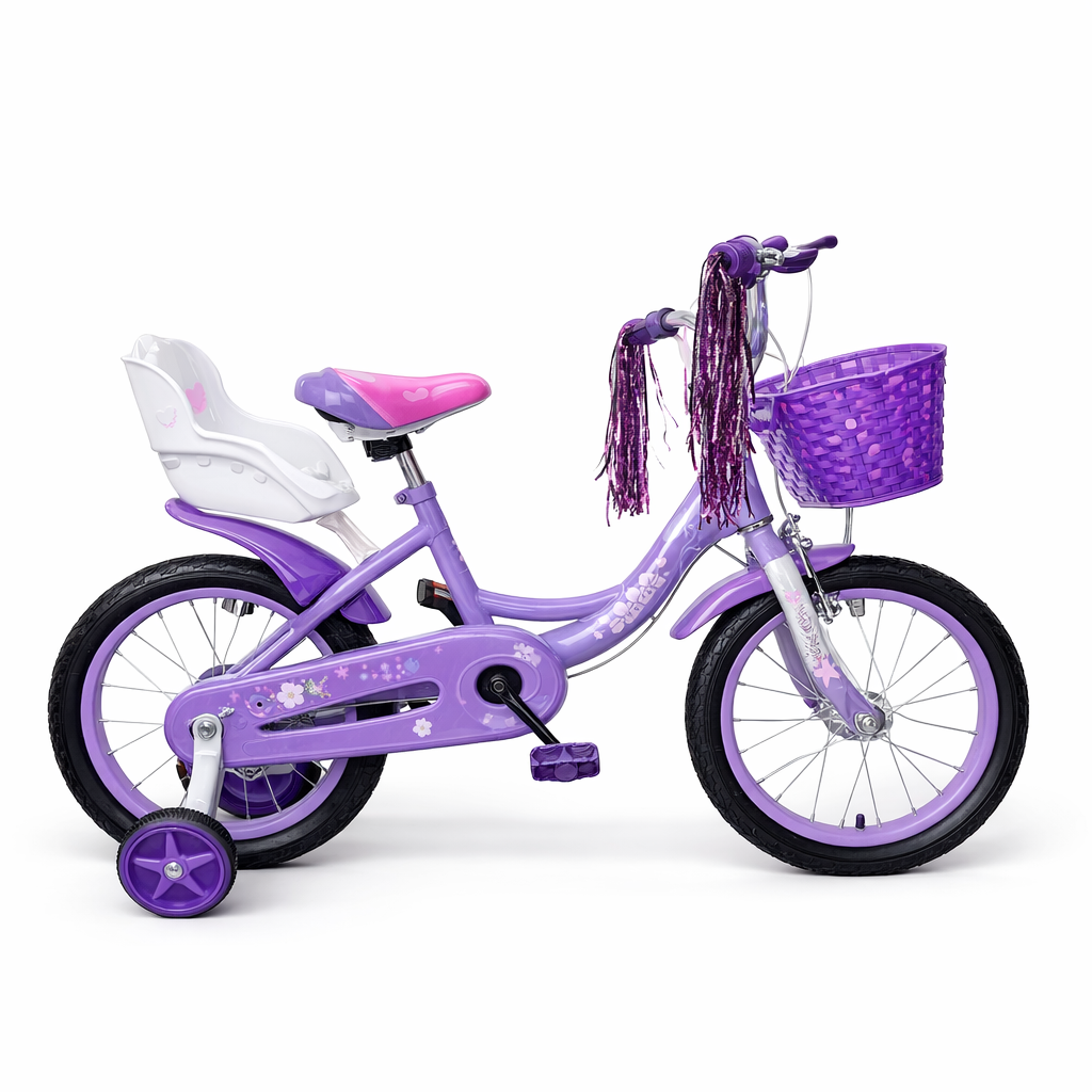 Bicicleta Infantil Forza Aro 16" con Parrilla Lila SDL-46