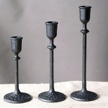 CANDELABRO SET 3 NEGRO METAL