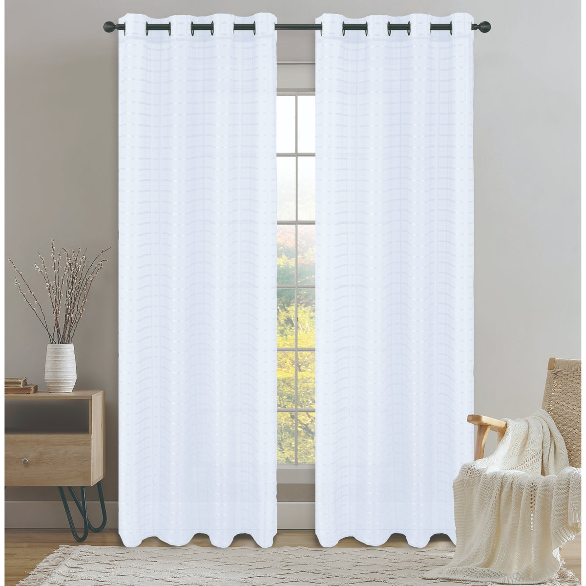 CORTINA PSALA SHEER 53X90 BLANCO