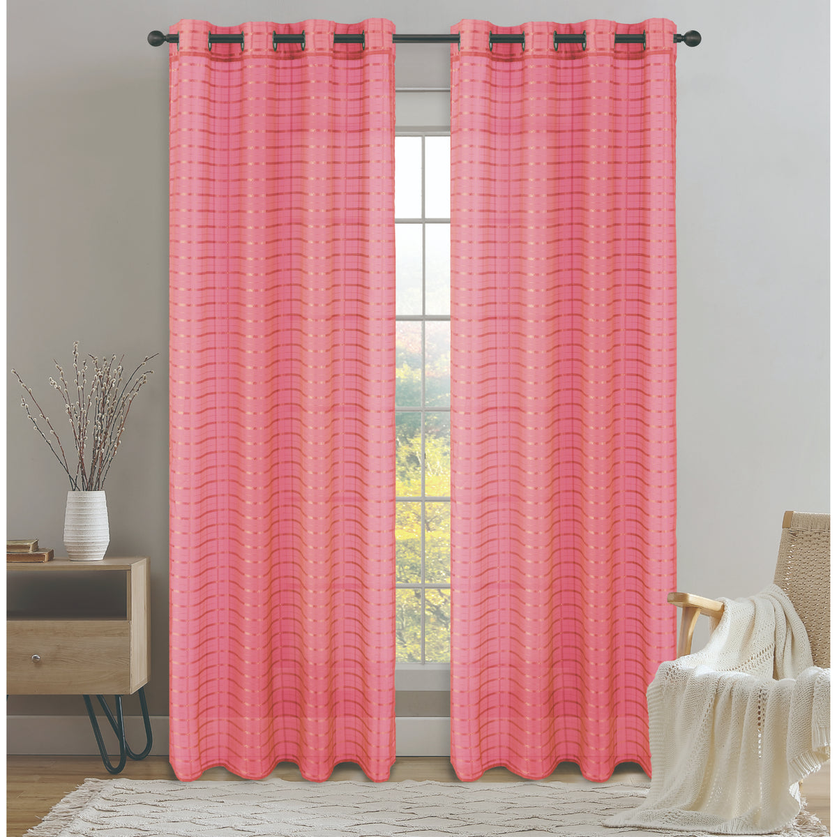 CORTINA PSALA SHEER 53X90 SALMON