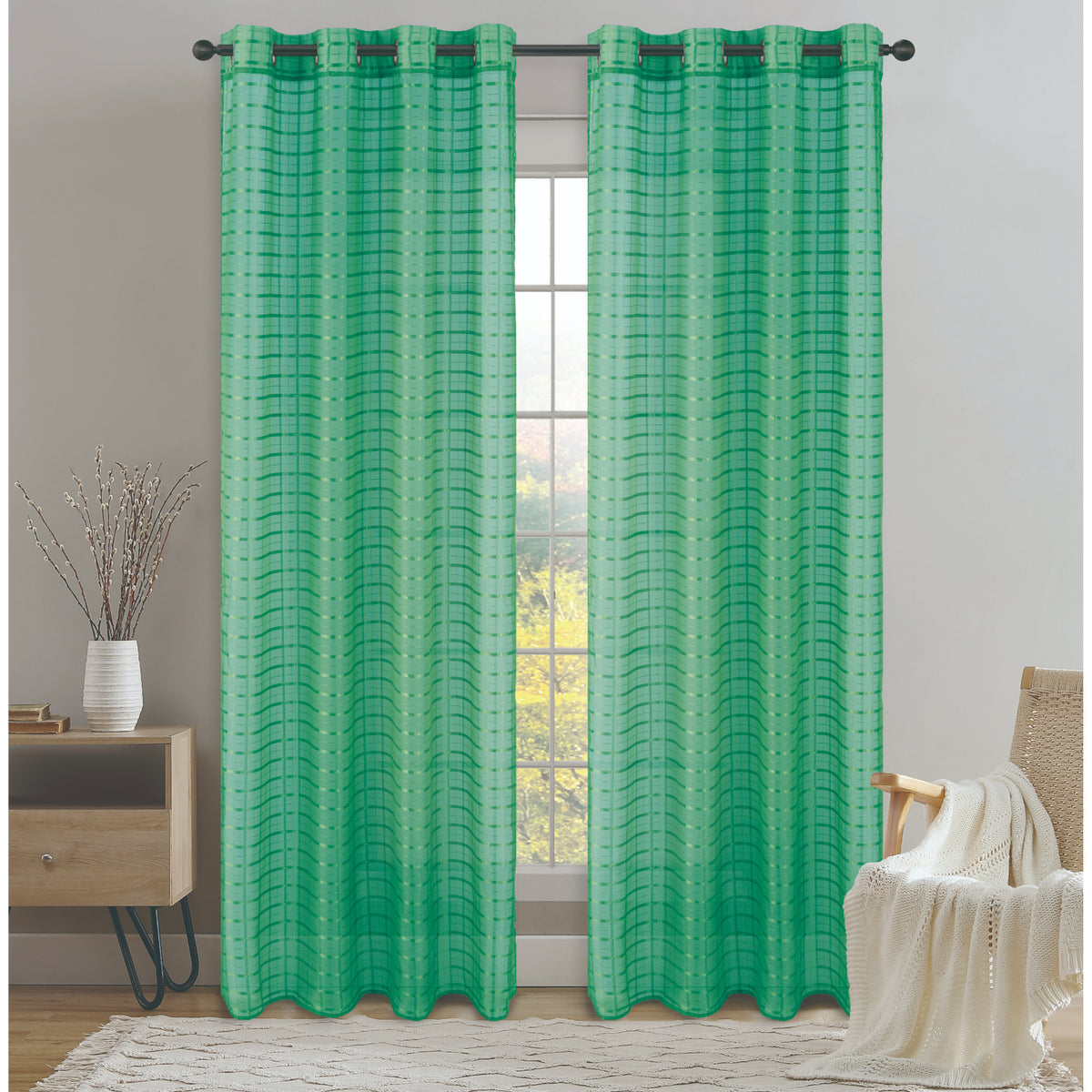 CORTINA PSALA SHEER 53X90 VERDE