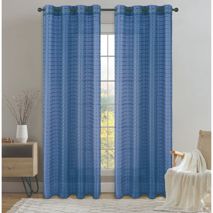 CORTINA PSALA SHEER 53X90 AZUL OSCURO