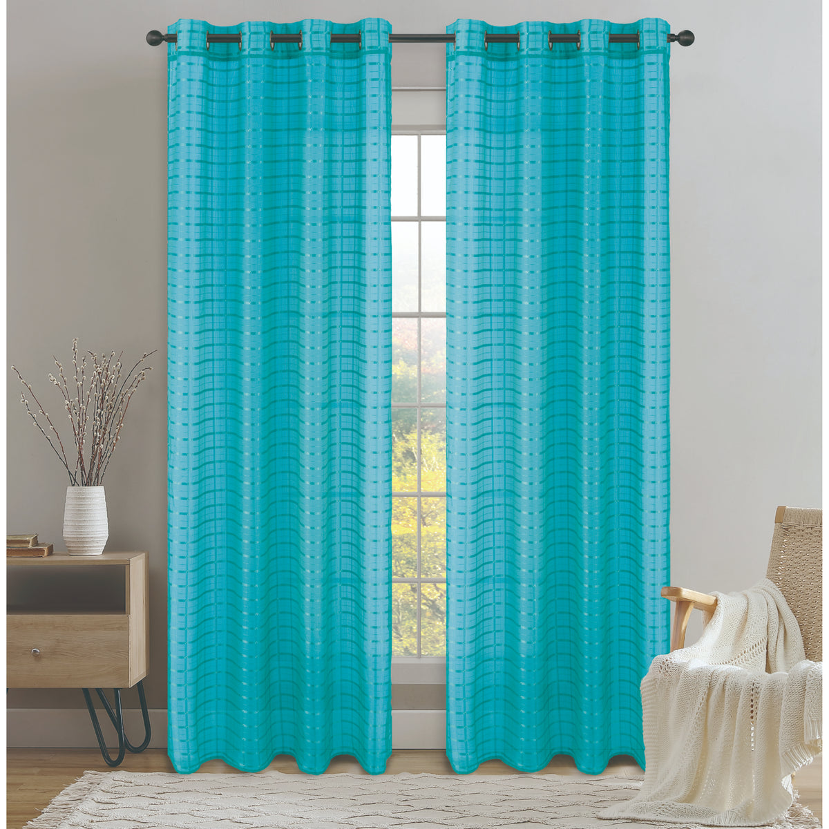 CORTINA PSALA SHEER 53X90 AZUL OSC
