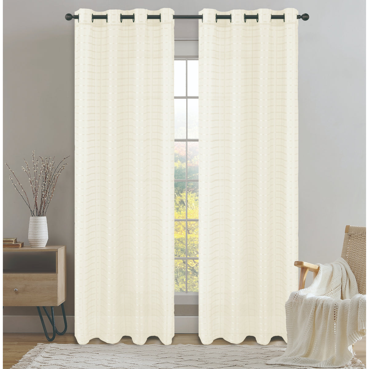 CORTINA PSALA SHEER 53X90 CHAMPAN