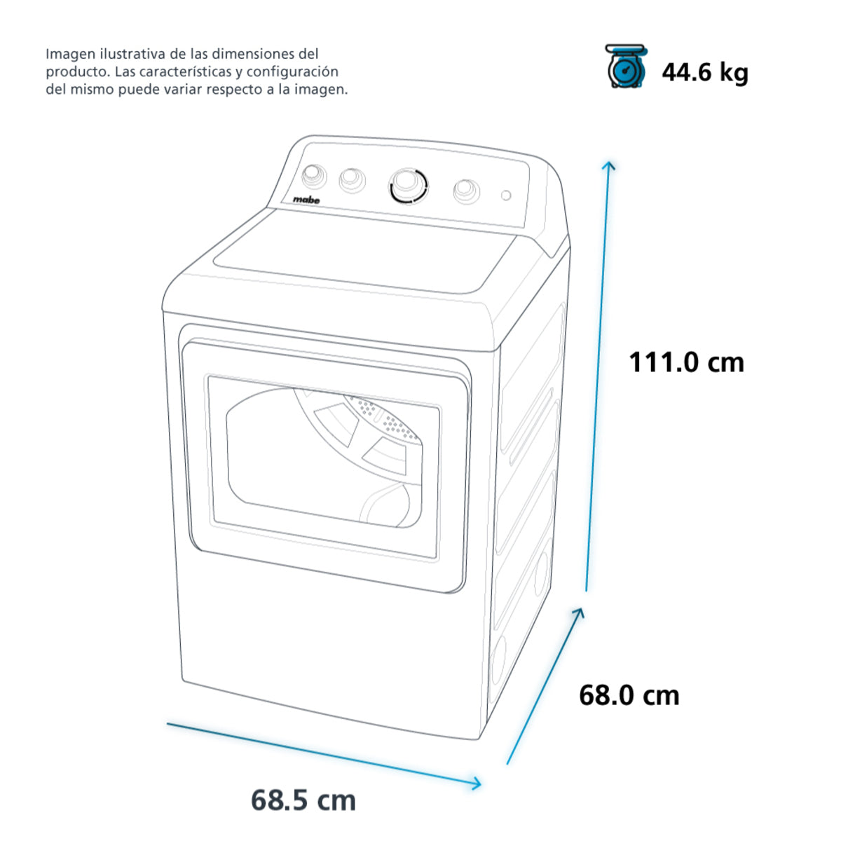 SECADORA ELECTRICA 20KG BLANCA