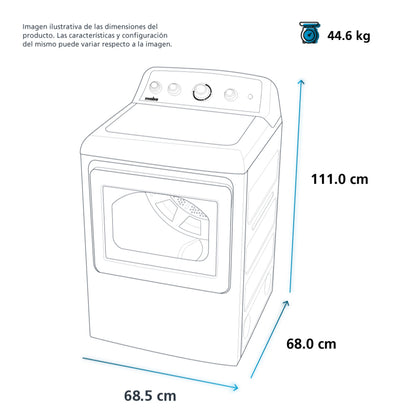 SECADORA ELECTRICA 20KG BLANCA