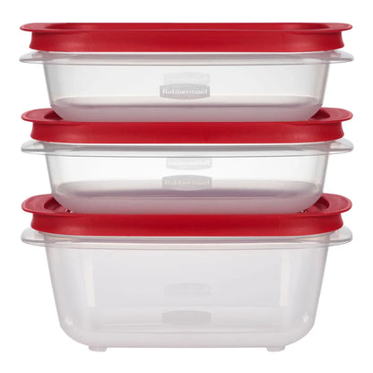 Set 3 Recipientes Rubbermaid 0.1L (0.5 Tazas) – Sistema Hermético