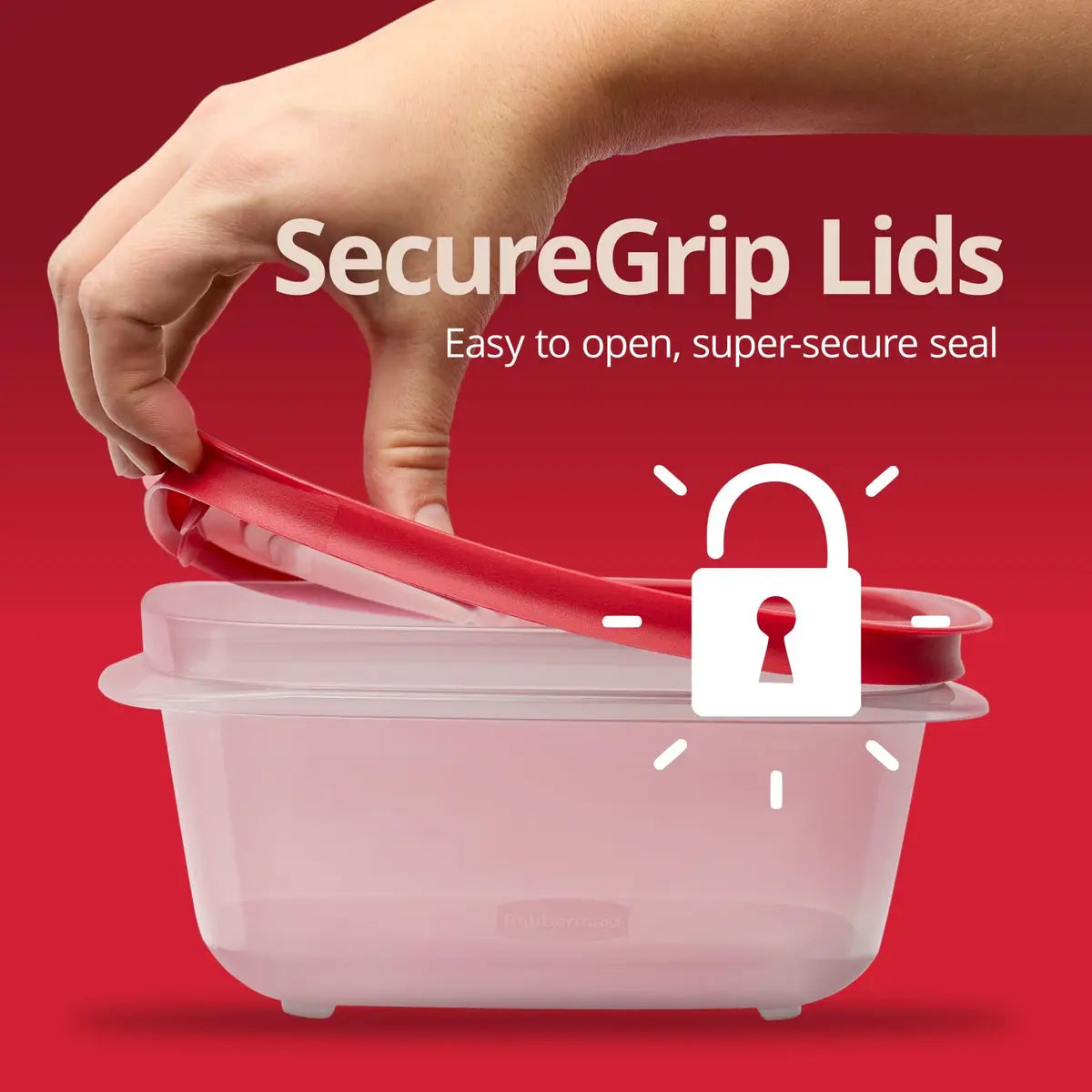 Set 3 Recipientes Rubbermaid 0.1L (0.5 Tazas) – Sistema Hermético