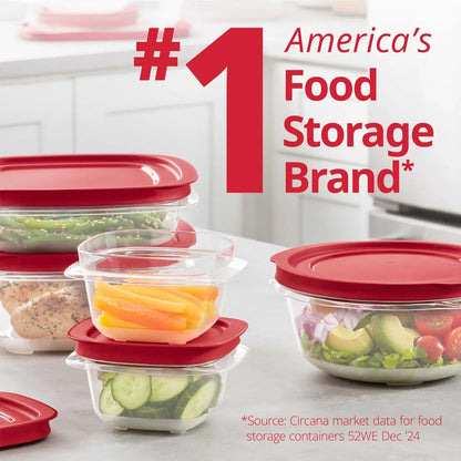 Set 3 Recipientes Rubbermaid 0.1L (0.5 Tazas) – Sistema Hermético