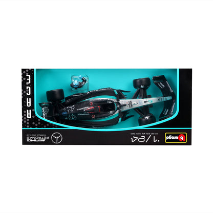 CARRO F1 A ESCALA 1:24 MERCEDES W15-2024 C/FIGURA