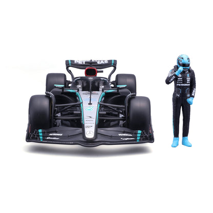CARRO F1 A ESCALA 1:24 MERCEDES W15-2024 C/FIGURA