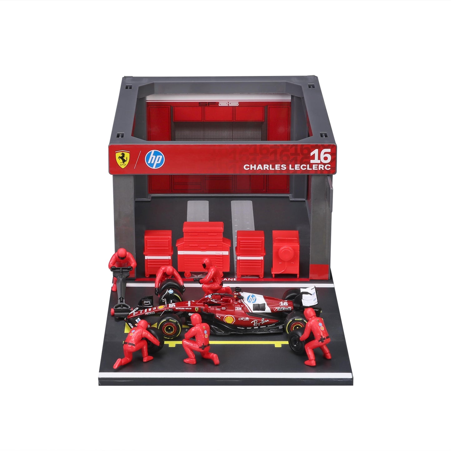 JGTE CARRO A ESCALA 1:43 F1 PIT PASS FERRARI SF-25 2025