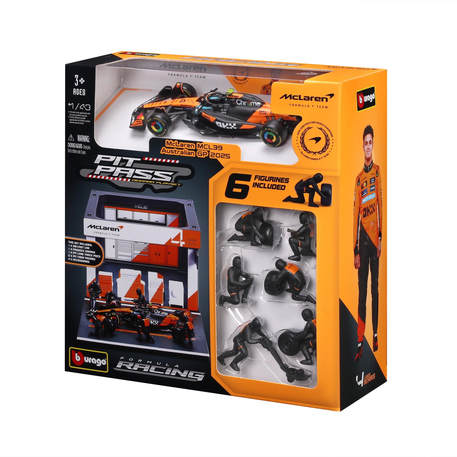 JGTE CARRO A ESCALA 1:43 F1 PITPASS MCLAREN MCL39 2025